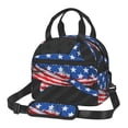 thumbnail image 1 of Honeii Shark With USA Flag for Insulated Lunch Box, Lunch Bag Lunch Cag for Both Genders with An Adjustable Shoulder Strap, 1 of 5