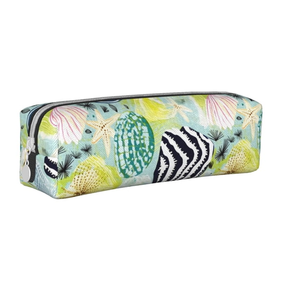 Honeii Shell Clam Pattern Pencil Case, Pencil Pouch, Pencil Case Small, Pencil Pouch Aesthetic, PVC Pencil Pouch, Pencil Bag, Makeup Pouch