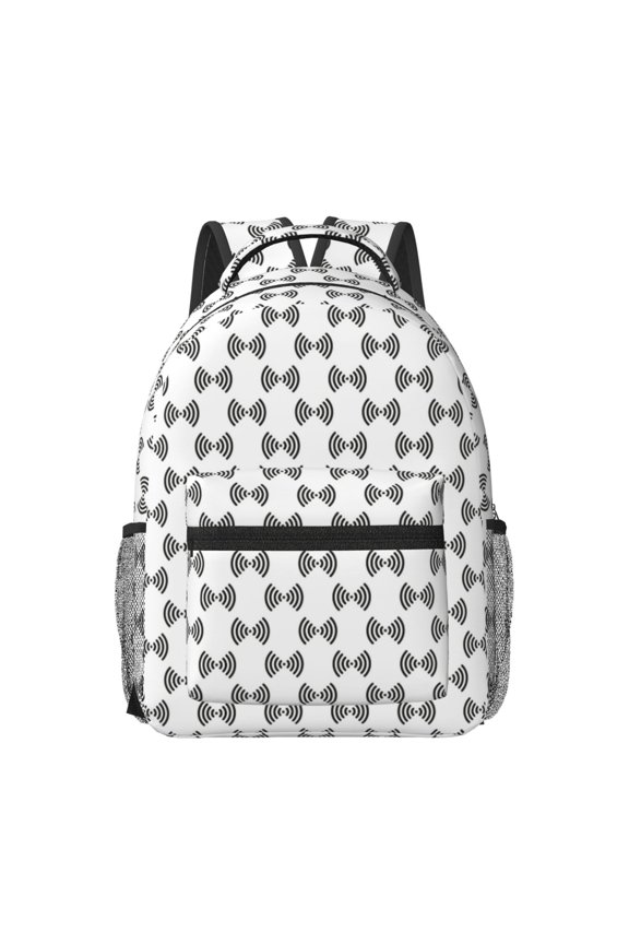 Signal Icon Print Backpack for School,15.6 inch Laptop Back Pack for High School and College Students, Waterproof Computer Bookbag-One Size