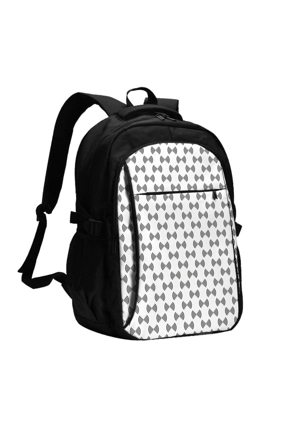 Signal Icon for Travel Laptop Backpack, Business Laptops Backpack with USB Charging Port, College High School Computer Bag for Men Women
