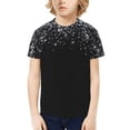 thumbnail image 1 of Honeii Silver Glitter1 Print Kids Boy T-Shirt,Breathable Round Neck Tee,Stylish Summer Tee for Boys, for Outdoor Activities and Casual Wear, 1 of 7