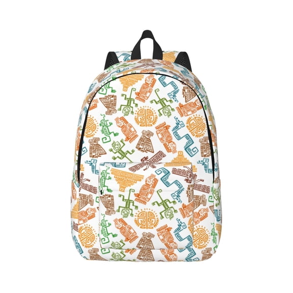 Honeii Simple Drawing Print Canvas College Laptop Backpack, Durable Rucksack Travel Notebook Bag School Backpack Book Bag for Men Women-Small