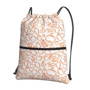 Honeii Simple Fruit Print Drawstring Backpack,String Bag,Sackpack Cinch Water Resistant Nylon for Gym Shopping Sport Yoga