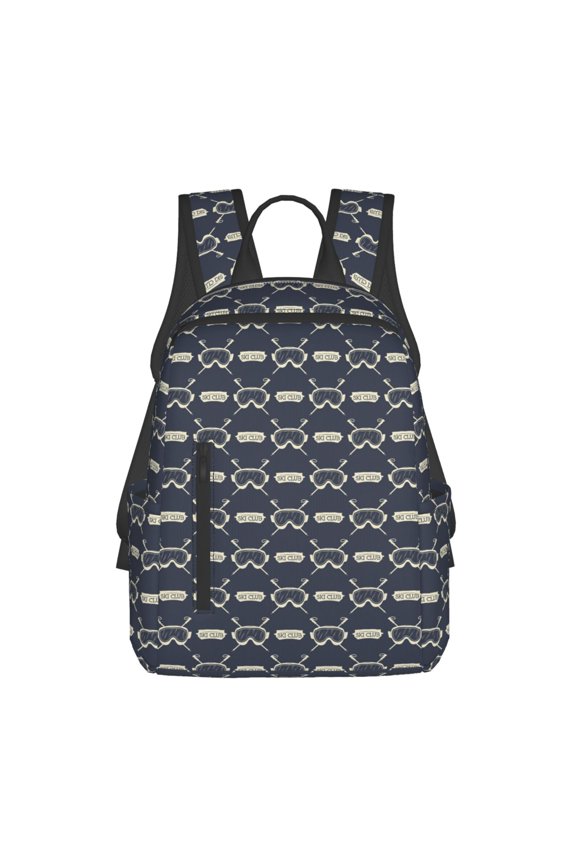 Ski Goggles Vintage Print Print Lightweight Backpacks,Carry on Backpack,Durable Backpack for School, Work & Travel