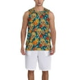 thumbnail image 1 of Honeii Skull And Flowers print basktball shirt for men and women, Unisex basketball jersey for Theme party-Large, 1 of 6