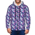 thumbnail image 1 of Honeii Skull Flower Print Hoodies for Men, Pullover & Full Zip, Breathable Zip up Hoodie, Sweatshirt-Large, 1 of 5