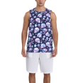 thumbnail image 1 of Honeii Skull crystal flower print basktball shirt for men and women, Unisex basketball jersey for Theme party-X-Large, 1 of 6