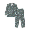 thumbnail image 1 of Honeii Skull cute organ Pattern Mens Pajamas Set,2pcs Men's Lounge Long Sleeve Sleep Shirt and Pajama Bottoms Sleepwear Set,Mens Pjs Sets-XX-Large, 1 of 7