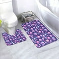 thumbnail image 1 of Honeii Skull rainbow color Pattern Bathroom Anti-Skid Pad Bathroom Mat Vintage Seamless Pattern Not-Slip Toilet Rug Set, 1 of 6