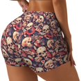 thumbnail image 1 of Honeii Skull rock record artist Print Women's Workout Shorts, Gym Shorts for Active Wear, Sports Shorts,Women's Running Shorts,Quick Dry Athletic Shorts-Small, 1 of 8
