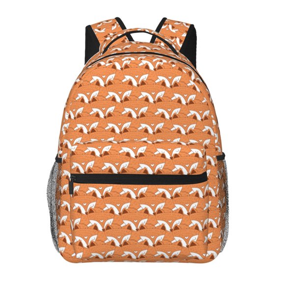 Honeii Sleepy Foxes Print Backpack for Both Men and Women, Basic Bookbag for College, Work, or Travel,Rucksack Computer Bag-One Size