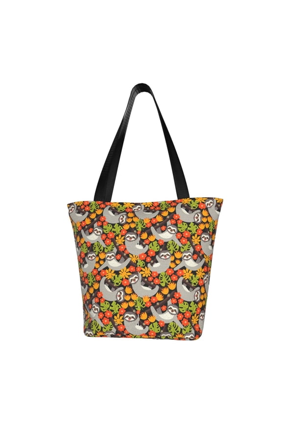 Sloth on the Branch Print Women Top Handle Satchel Handbags,Fashion Handbag,Messenger Tote Bag Purse for Women,Shoulder Bag Handbag for Travel, Work