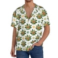 thumbnail image 1 of Honeii Sloth Sitting Tropical Leaves for Men's Short-Sleeved Button-Up Collared Shirt Featuring A Pocket, Perfect for Beach Vacations, And Travel Adventures.-Large, 1 of 5