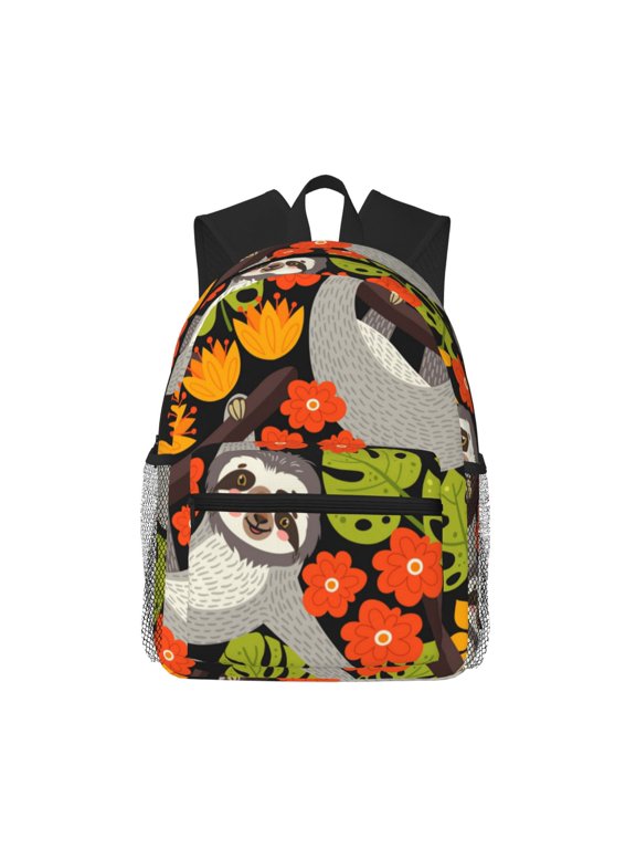 Sloth on the Branch Print School Backpack,Casual Lightweight Travel Rucksack Daypack,Backpacks for College High