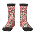 thumbnail image 1 of Honeii Small Coral Red Flowers Print Children's Colorful Socks,Unisex Kids and Toddlers' Cushioned Sock,Kids Athletic Crew Socks,for Everyday Wear and Sports, 1 of 5