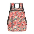 thumbnail image 1 of Honeii Small Coral Red Flowers Print Lightweight Backpacks,Carry on Backpack,Durable Backpack for School, Work & Travel, 1 of 7