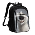 thumbnail image 1 of Honeii Smiling Polar Bear for Travel Laptop Backpack, Business Laptops Backpack with USB Charging Port, College High School Computer Bag for Men Women, 1 of 7