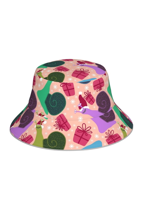 Snails for Unisex Bucket Hat Waterproof Rain Hat Reversible Shiny Rave Bucket Hat for Concert Festival Boonie Cap