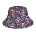 thumbnail image 1 of Honeii Snake And Floral for Unisex Bucket Hat Waterproof Rain Hat Reversible Shiny Rave Bucket Hat for Concert Festival Boonie Cap, 1 of 6