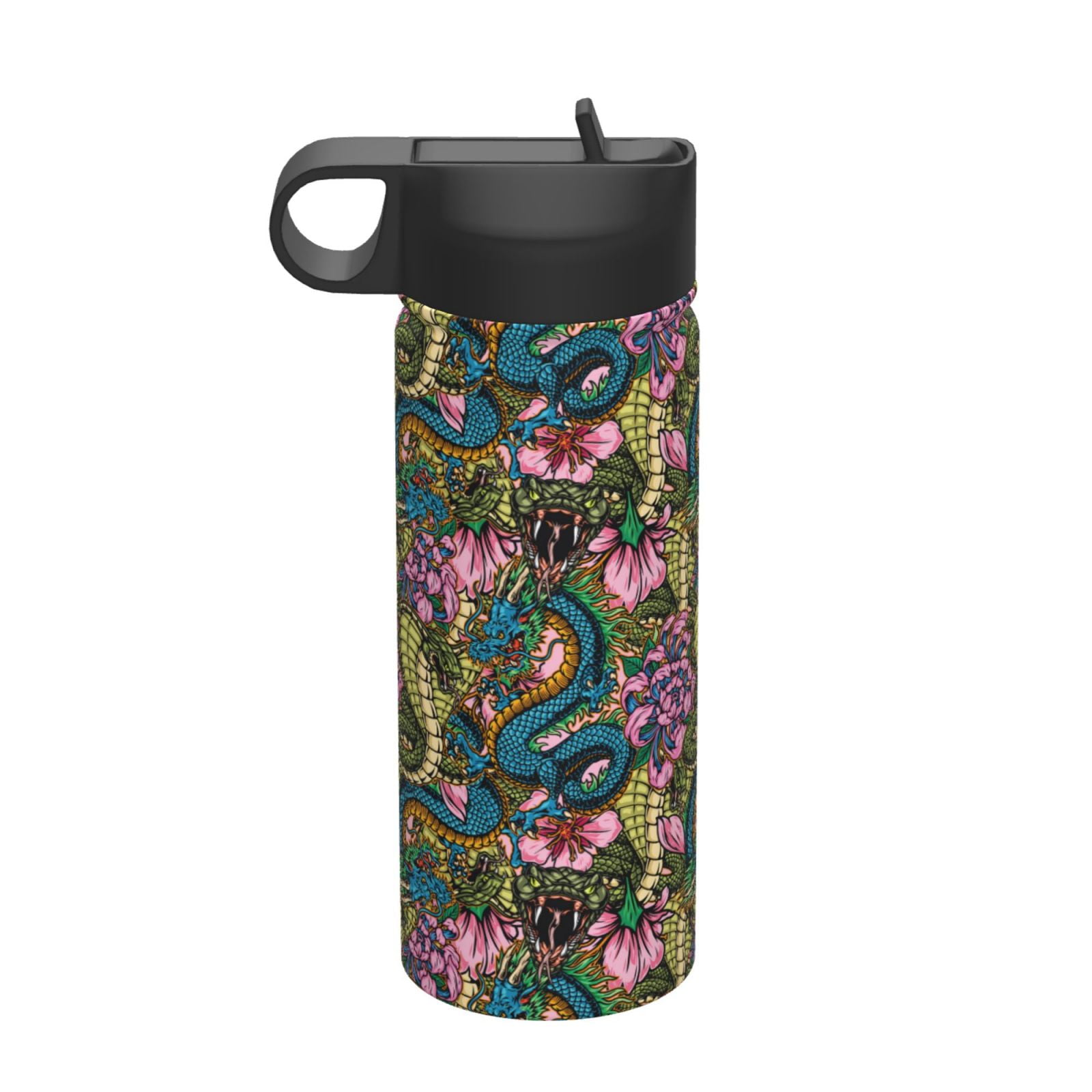 Photo inspiration: Visual Reference: Honeii Snake And Flower Print 18 Oz Insulated Water Bottle