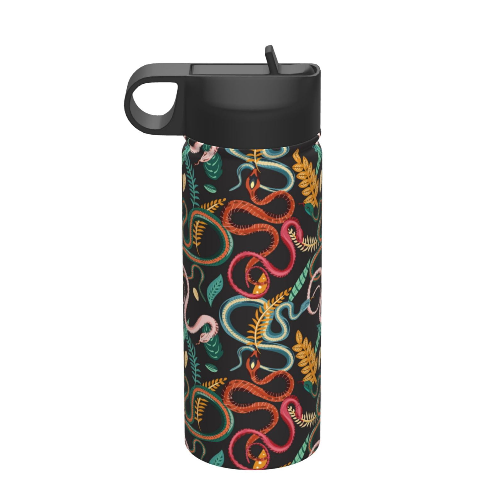Curated visual reference: Picture Idea: Honeii Snake And Flower Print 18 Oz Insulated Water Bottle