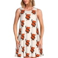 thumbnail image 1 of Honeii Snake Around Heart Print Women's Sleeveless Dress, Loose Fit Casual Dress for Women, Summer Fashion Dress, 1 of 7