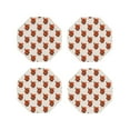 thumbnail image 1 of Honeii Snake Around Heart print Leather Coaster Set of 4, ideal for safeguarding your furniture from drinks spills and effortless cleanup-Octagon, 1 of 6
