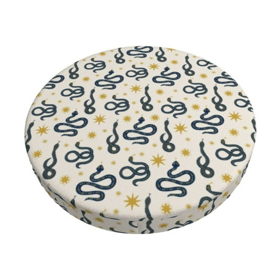 Honeii Snake Bar Stool Covers – Perfect Fit for 12" to 14" Round Stools, Crease-Resistant, Stretchy, Washable & Dustproof Seat Slipcovers-12 inch