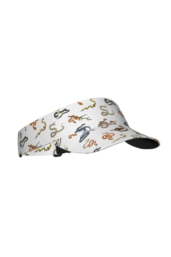 Snake Print Adult Sunscreen Visor Cap, Adjustable Sun Protection Hat,Sun Visor Hats,UV Protection Outdoor Sports Golf Running Sun Caps