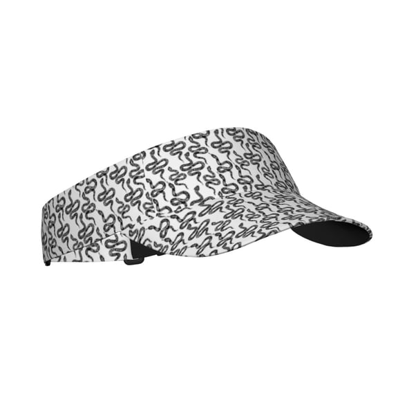 Honeii Snake Print Adult Sunscreen Visor Cap, Adjustable Sun Protection Hat,Sun Visor Hats,UV Protection Outdoor Sports Golf Running Sun Caps
