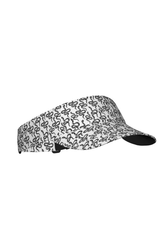 Snake Print Adult Sunscreen Visor Cap, Adjustable Sun Protection Hat,Sun Visor Hats,UV Protection Outdoor Sports Golf Running Sun Caps