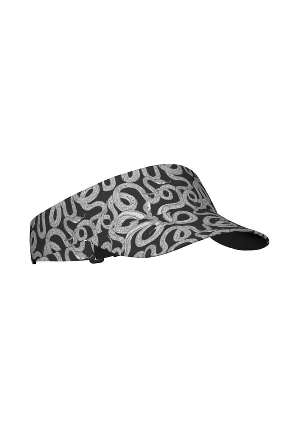 Snake Print Adult Sunscreen Visor Cap, Adjustable Sun Protection Hat,Sun Visor Hats,UV Protection Outdoor Sports Golf Running Sun Caps