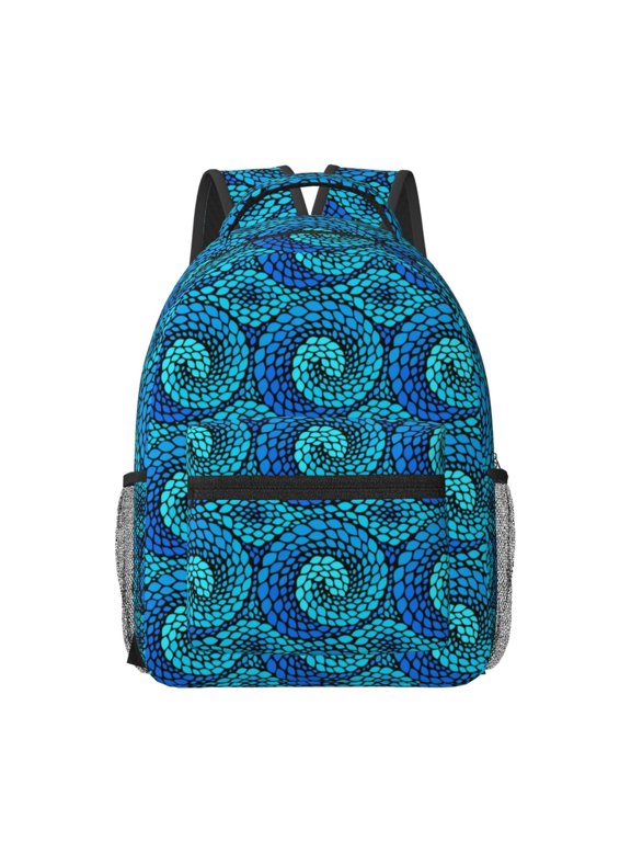 Snake Print Backpack for School,15.6 inch Laptop Back Pack for High School and College Students, Waterproof Computer Bookbag-One Size