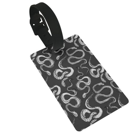 Honeii Snake Print Luggage Tags for Suitcases, Airplane Travel Essentials for Flying, International Travel Must Haves, and Luggage Accessories
