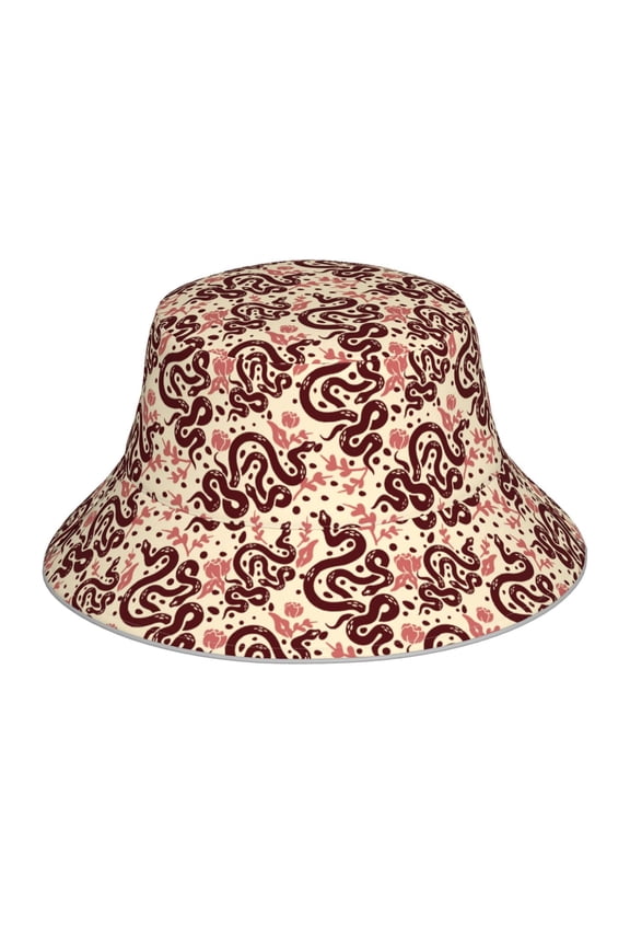 Snake for Unisex Bucket Hat Waterproof Rain Hat Reversible Shiny Rave Bucket Hat for Concert Festival Boonie Cap