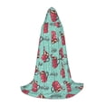 thumbnail image 1 of Honeii Snowflake Hot Cocoa Print Poncho Cape, Cloak Coat, Snuggly Hooded Wearable Blanket, Hooded Cape For Teenagers,Halloween Costumes-Large, 1 of 7