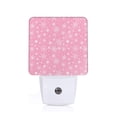 thumbnail image 1 of Honeii Snowflake pink backgrounds Print LED Night Light with Light Sensor, Night Lights Plug Into Wall,Ideal for Bedrooms and Hallways-US, 1 of 7