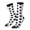 thumbnail image 1 of Honeii Soccer Ball Print Adult Socks,Crew Socks,Casual Calf Socks,Daily Wear Socks for Men & Women, Perfect for Sports, Casual and Everyday Use, 1 of 6