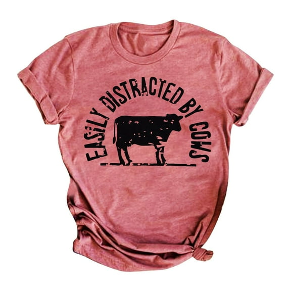 Women's Cute Short Sleeve T Shirt Casual Round Neck Tee Soft Comfortable Holiday Cheer Stylish Top Fashion