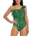 thumbnail image 1 of Honeii Soccer for women's one-piece swimsuit featuring a chic one-shoulder design experience elegance and style in the water-XX-Large, 1 of 6