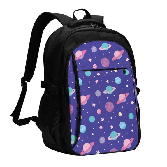Honeii Space for Travel Laptop Backpack, Business Laptops Backpack with USB Charging Port, College High School Computer Bag for Men Women