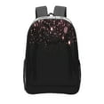 thumbnail image 1 of Honeii Sparkling Pink Night Sky Print Clear Backpack Heavy Duty Transparent Bag 17" See Through BookBag for Women Men Adults Work Festival Sports Travel, 1 of 7