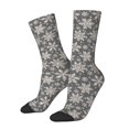 thumbnail image 1 of Honeii Sparkling Snowflakes Print Adult Socks,Crew Socks,Casual Calf Socks,Daily Wear Socks for Men & Women, Perfect for Sports, Casual and Everyday Use, 1 of 6