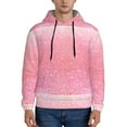 thumbnail image 1 of Honeii Sparkly Pink Glitter Pattern Mens Hoodies Men's Loose Sleeve Sweatshirt,Pullover Hooded Sweatshirt for Men,Essentials Hoodie-Medium, 1 of 7
