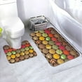 thumbnail image 1 of Honeii Spices And Herbs Pattern Bathroom Anti-Skid Pad Bathroom Mat Vintage Seamless Pattern Not-Slip Toilet Rug Set, 1 of 6