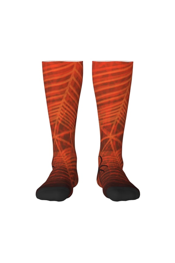 Spider Web Print Long Socks,Novelty Design Socks Gift for Men and Women,Crew Socks,Calf Socks