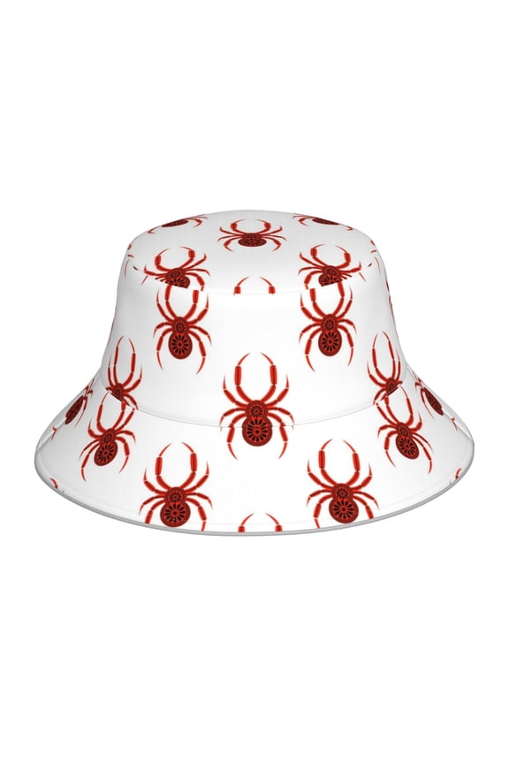 Spiders Insects for Unisex Bucket Hat Waterproof Rain Hat Reversible Shiny Rave Bucket Hat for Concert Festival Boonie Cap