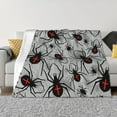 thumbnail image 1 of Honeii Spiders print throw blanket, crafted from cozy cotton flannel, offers versatile home decor as a bedding suitable for all seasons.-60"x50", 1 of 1