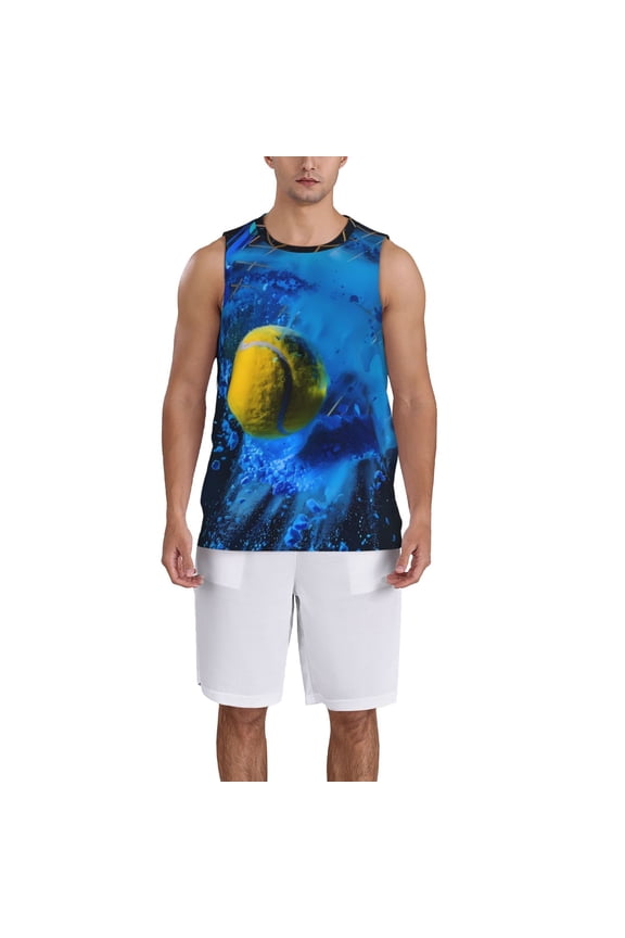 Sports Tennis Ball print basktball shirt for men and women, Unisex basketball jersey for Theme party-3X-Large