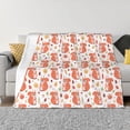 thumbnail image 1 of Honeii Squirrel And Maple Leaf print throw blanket, crafted from cozy cotton flannel, offers versatile home decor as a bedding suitable for all seasons.-60"x50", 1 of 6